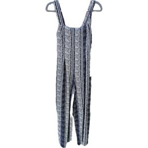 Urban Outfitters Jumpsuit Geometric Print Womens XS Black White Boho Grunge